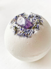 Load image into Gallery viewer, Amethyst & Lavender Bath Bomb