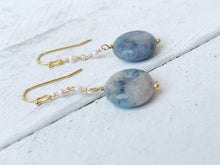 Load image into Gallery viewer, Sodalite & Pearl Earrings