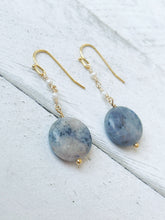 Load image into Gallery viewer, Sodalite & Pearl Earrings