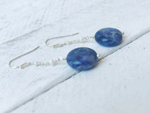 Load image into Gallery viewer, Sodalite & Pearl Earrings