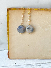 Load image into Gallery viewer, Sodalite & Pearl Earrings