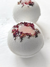 Load image into Gallery viewer, Rose Quartz & Rose Bath Bombs