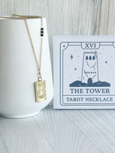 Load image into Gallery viewer, The Tower Tarot Card Necklace
