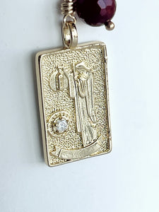 The Hermit Tarot Card Necklace