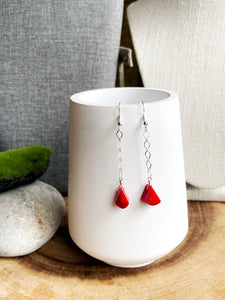 Faux Coral Earrings