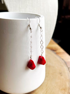 Faux Coral Earrings