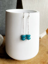Load image into Gallery viewer, Stacked Apatite Chain Earrings
