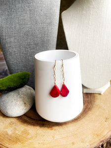 Faux Coral Earrings