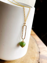 Load image into Gallery viewer, Faceted Green Oval Necklace
