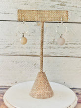 Load image into Gallery viewer, Rose Quartz Circle Earrings
