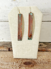 Load image into Gallery viewer, Verdigris Rectangle Earrings
