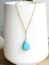 Load image into Gallery viewer, Turquoise Teardrop Necklace
