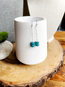 Stacked Apatite Chain Earrings