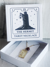Load image into Gallery viewer, The Hermit Tarot Card Necklace
