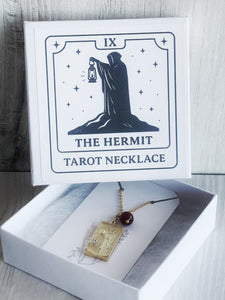 The Hermit Tarot Card Necklace