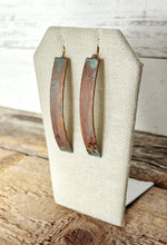 Load image into Gallery viewer, Verdigris Rectangle Earrings
