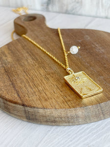 The Moon Tarot Card Necklace
