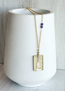 High Priestess Tarot Card Necklace