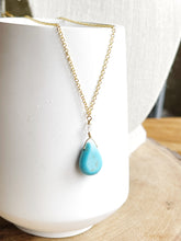 Load image into Gallery viewer, Turquoise Teardrop Necklace
