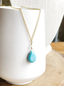 Turquoise Teardrop Necklace