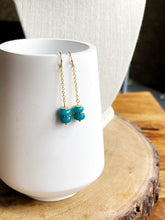Load image into Gallery viewer, Stacked Apatite Chain Earrings
