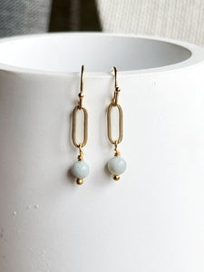 Amazonite Oval Earrings