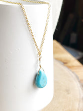 Load image into Gallery viewer, Turquoise Teardrop Necklace
