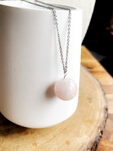 Load image into Gallery viewer, Rose Quartz Sphere Necklace
