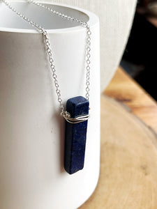 Lapis Stick Necklace