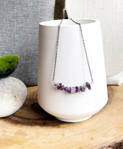 Amethyst Chip Necklace