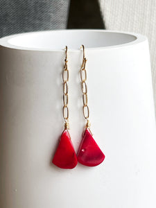 Faux Coral Earrings