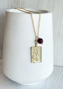 The Hermit Tarot Card Necklace
