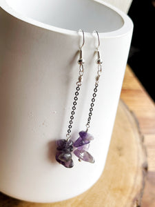 Amethyst Chip Earrings