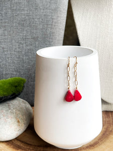 Faux Coral Earrings