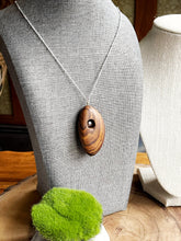 Load image into Gallery viewer, Wood and Gray Pearl Necklace
