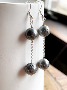 Coated Lava Earrings