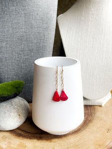 Faux Coral Earrings