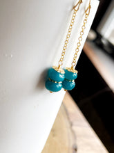 Load image into Gallery viewer, Stacked Apatite Chain Earrings
