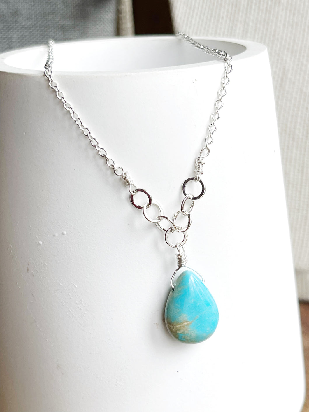 Turquoise Teardrop Necklace