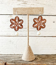 Load image into Gallery viewer, Rust Flower Earrings
