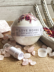 Love Bombs - Bath Bombs with a Special Note & Gemstone