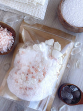 Load image into Gallery viewer, Quartz &amp; Pink Himalayan Sea Salt Crumbled Bath Bomb Bath Soak
