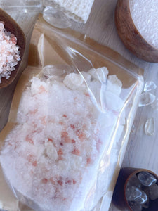 Quartz & Pink Himalayan Sea Salt Crumbled Bath Bomb Bath Soak