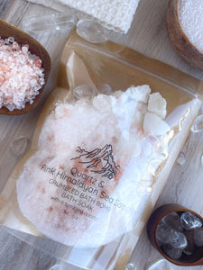 Quartz & Pink Himalayan Sea Salt Crumbled Bath Bomb Bath Soak