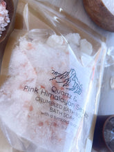 Load image into Gallery viewer, Quartz &amp; Pink Himalayan Sea Salt Crumbled Bath Bomb Bath Soak
