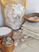 Load image into Gallery viewer, Quartz &amp; Pink Himalayan Sea Salt Crumbled Bath Bomb Bath Soak
