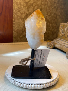 Citrine Point on Metal Base