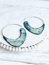 Load image into Gallery viewer, Reversible Rust and Blue Patina Earrings
