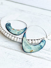 Load image into Gallery viewer, Reversible Rust and Blue Patina Earrings
