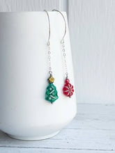 Load image into Gallery viewer, Festive Glass Christmas Earrings
